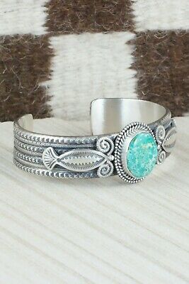 Kingman Turquoise & Sterling Silver Bracelet - Michael Calladitto