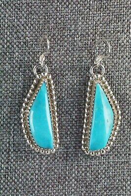 Turquoise & Sterling Silver Earrings - Alvin Joe