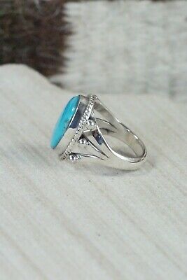 Navajo Turquoise & Sterling Silver Ring - Genevieve Frank - Size 5.5
