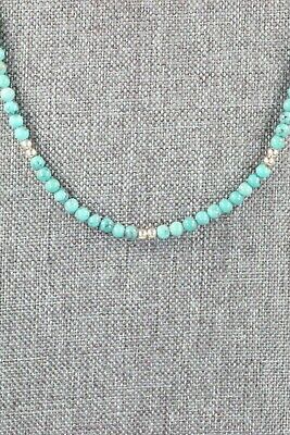 Turquoise & Sterling Silver Necklace - Navajo