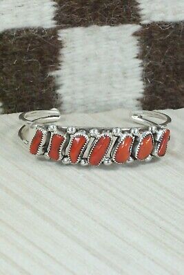 Coral and Sterling Silver Bracelet - Pricilla Reeder
