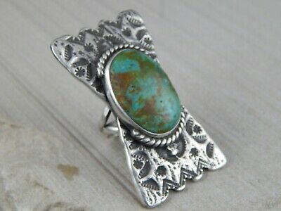 Turquoise & Sterling Silver Ring - Virgil Reeder - Navajo - Size 8 - High Lonesome Trading