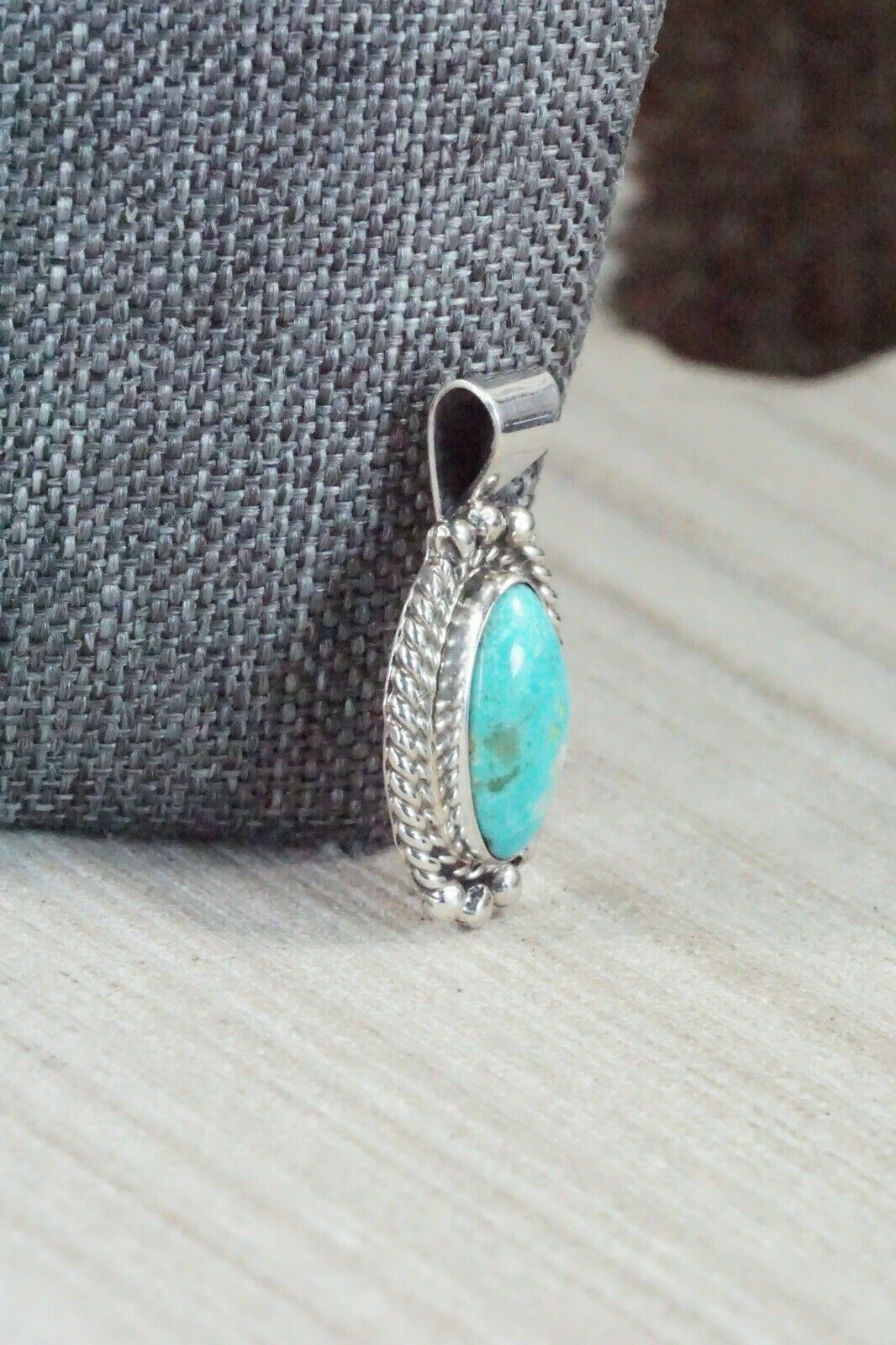 Turquoise & Sterling Silver Pendant - Jan Mariano