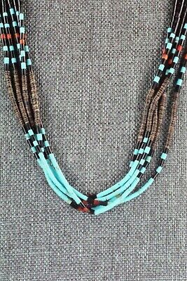 Turquoise, Coral and Shell Necklace - Esquipula Tenorio