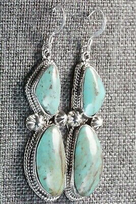 Turquoise & Sterling Silver Earrings - Lee Shorty