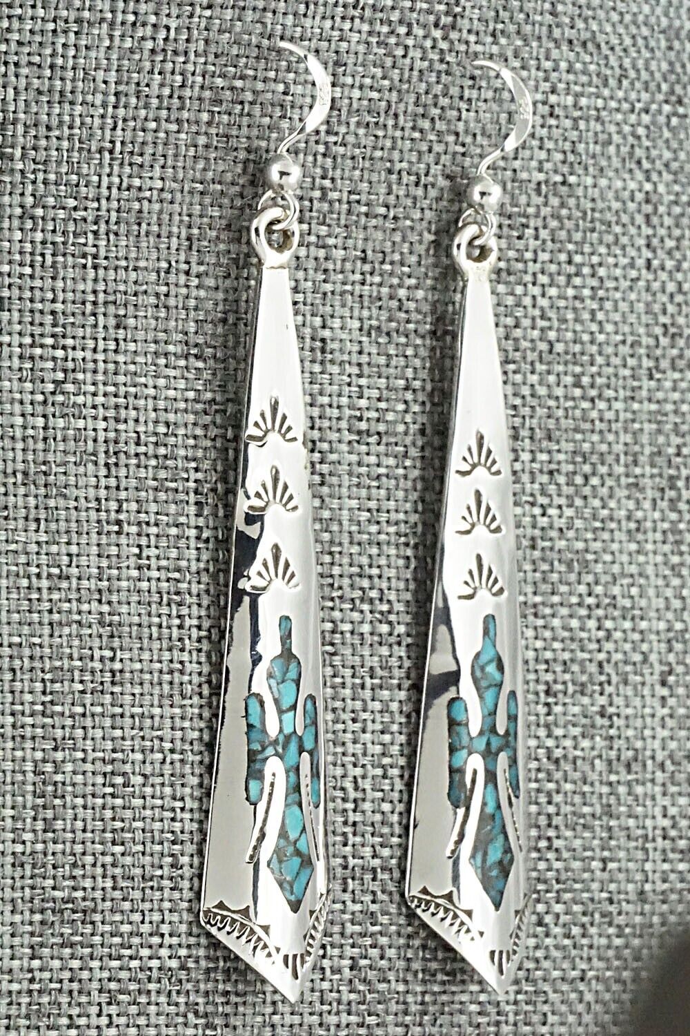 Turquoise & Sterling Silver Earrings - Jolene Yazzie