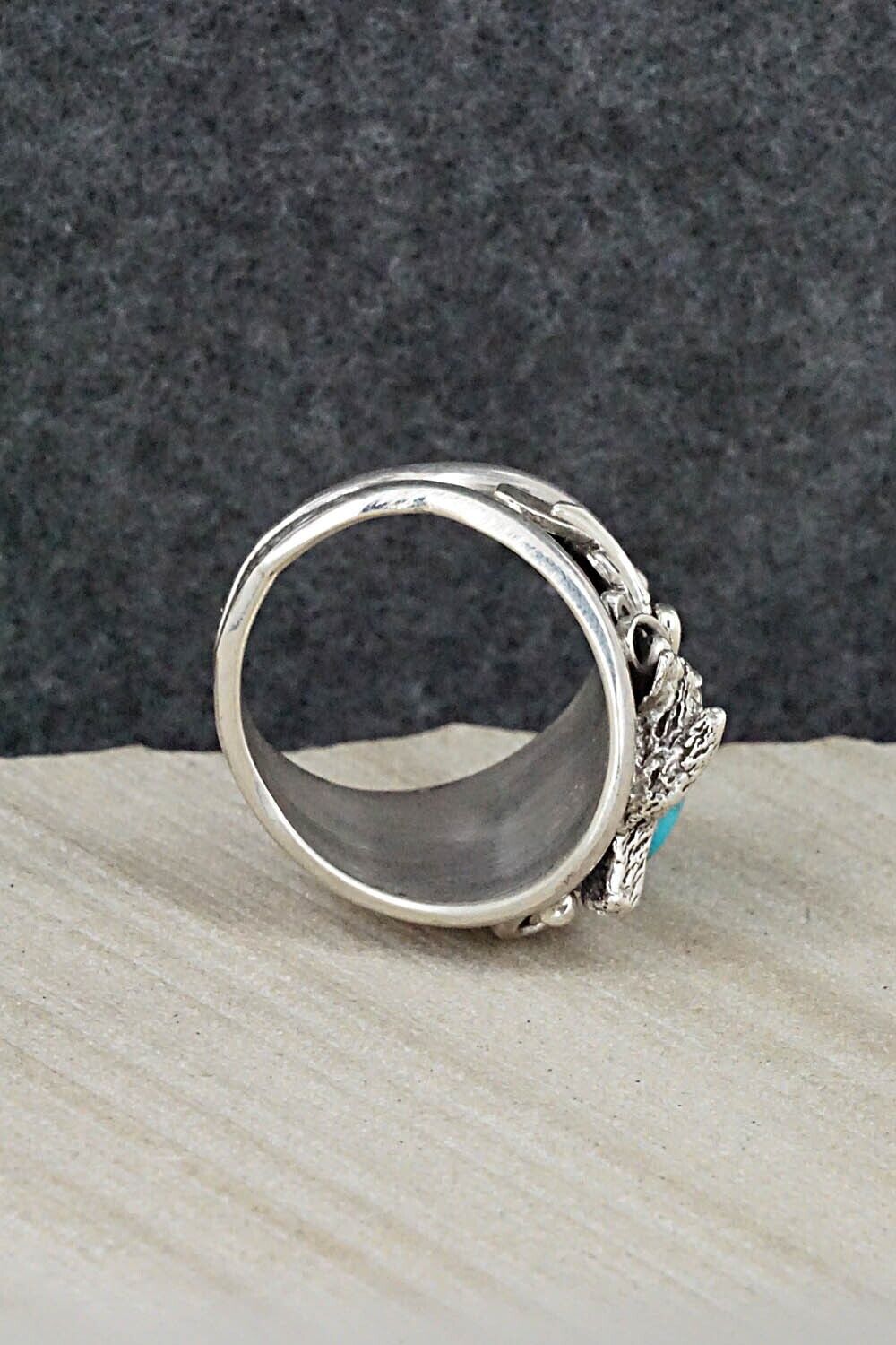 Turquoise & Sterling Silver Ring - Jeannette Saunders - Size 10.75