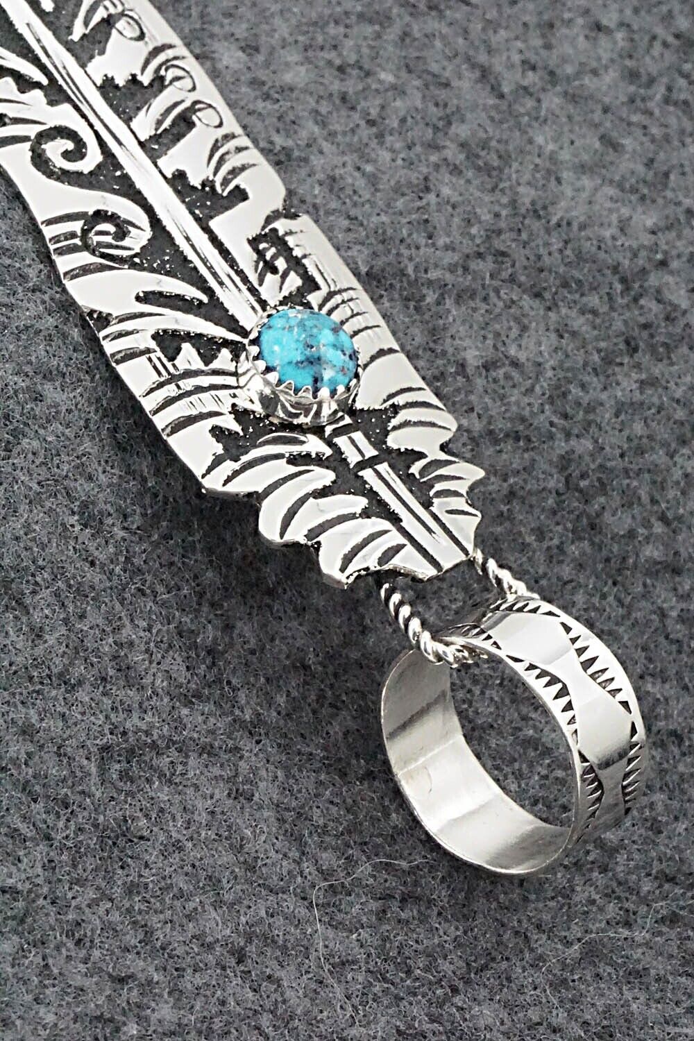 Turquoise & Sterling Silver Pendant - Richard Singer