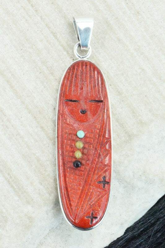 Spiny Oyster & Sterling Silver Pendant - Stuart Quandelacy