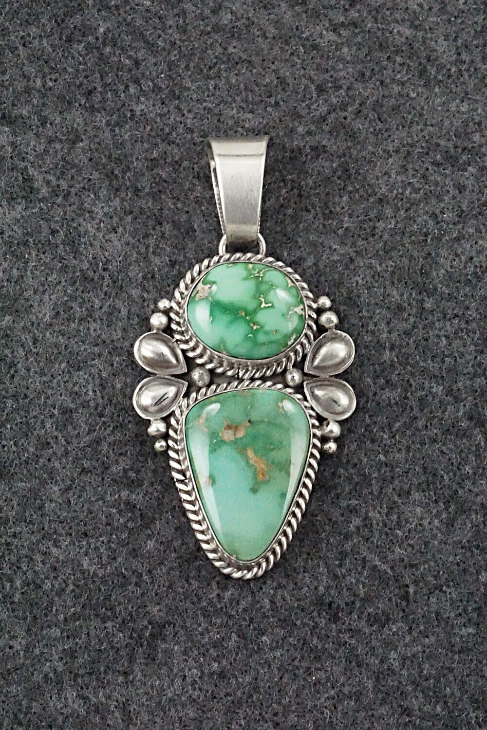 Turquoise and Sterling Silver Pendant - Derrick Gordon