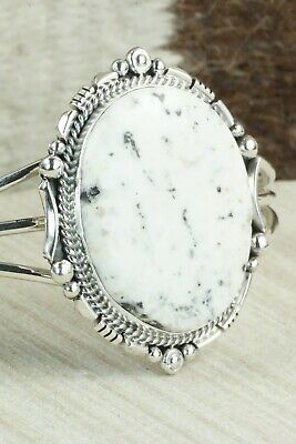 White Buffalo and Sterling Silver Bracelet - Daniel Benally