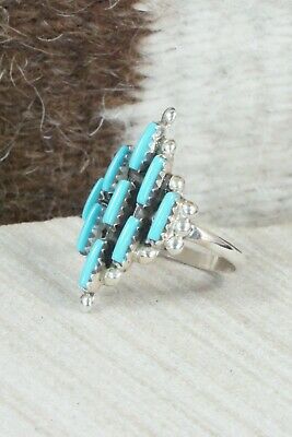 Turquoise & Sterling Silver Ring - Pete Shorty - Size 7.75