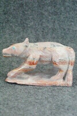 Wolf Zuni Fetish Carving - Derrick Kaamasee