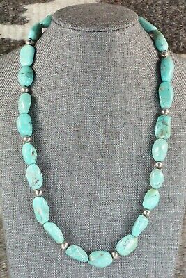Turquoise & Sterling Silver Necklace - Navajo