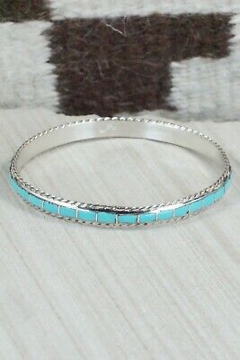 Turquoise & Sterling Silver Bangle - Jessica Chavez