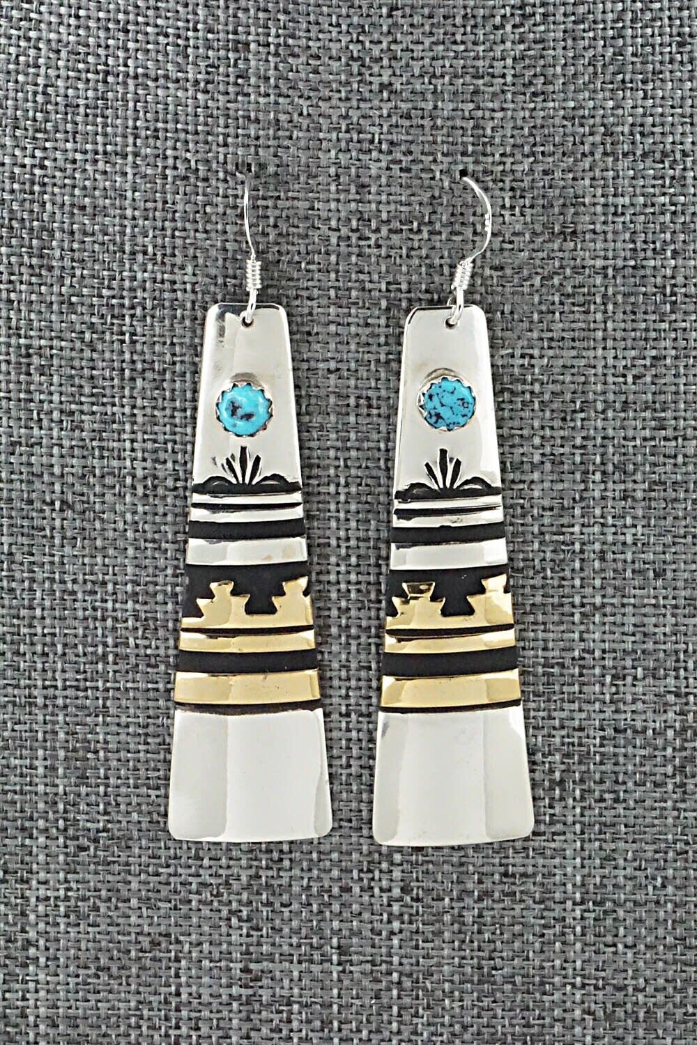 Turquoise & Sterling Silver Earrings - Rosita Singer