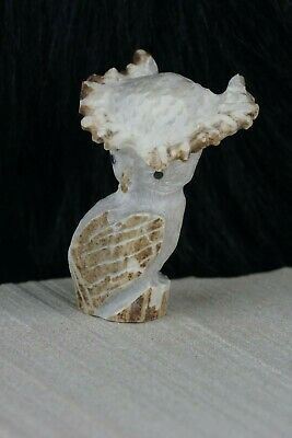 Owl Zuni Fetish Carving - Chris Peina - High Lonesome Trading