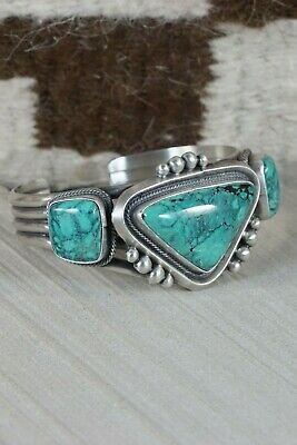 Navajo Turquoise & Sterling Silver Bracelet - Raymond Delgarito - High Lonesome Trading