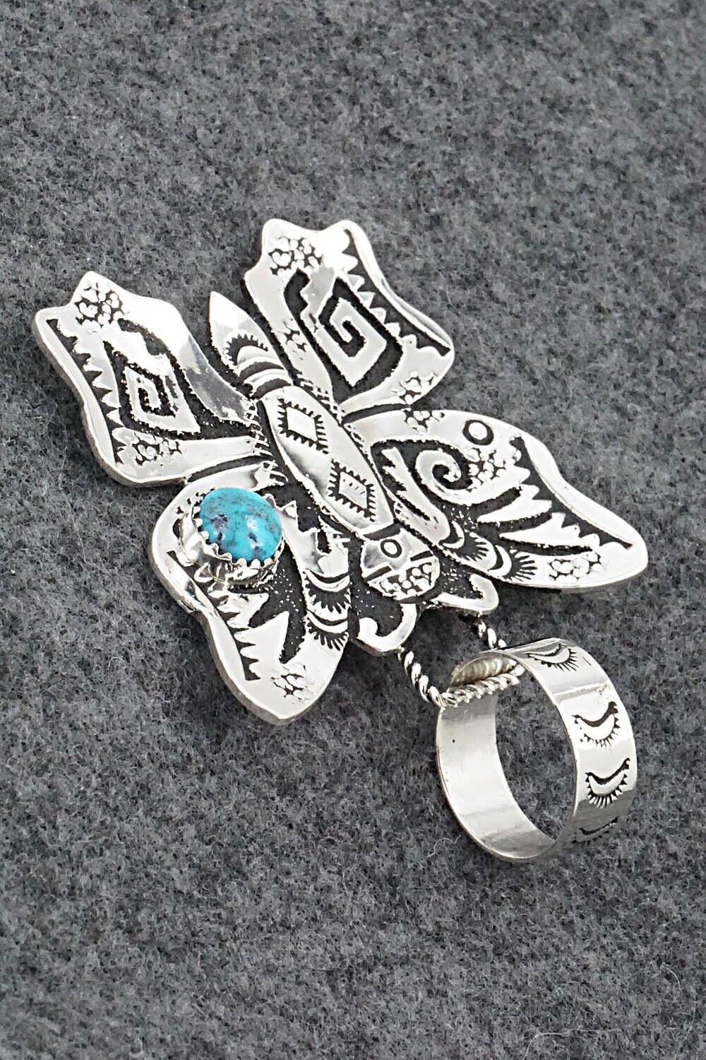 Turquoise & Sterling Silver Pendant - Richard Singer