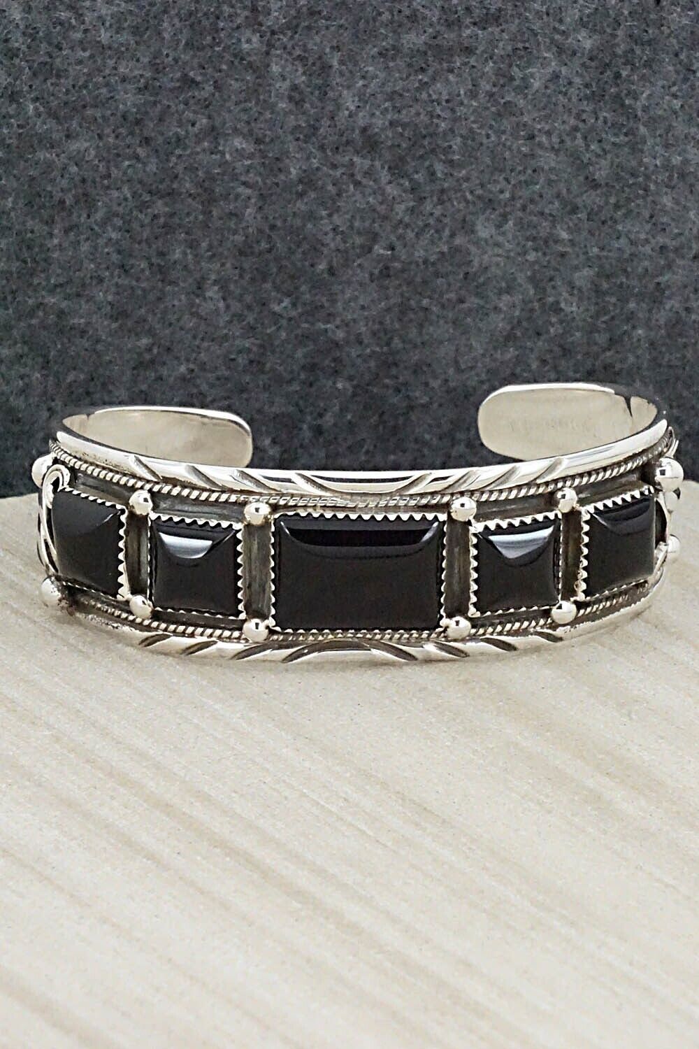 Onyx & Sterling Silver Bracelet - Davey Morgan