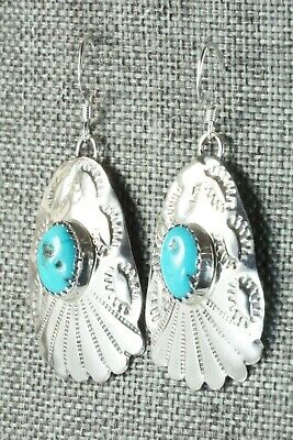 Turquoise and Sterling Silver Earrings - Roger Pino