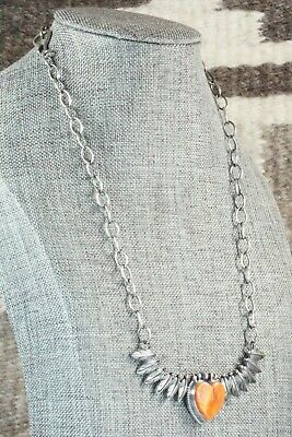 Spiny Oyster & Sterling Silver Necklace - Akee Douglas