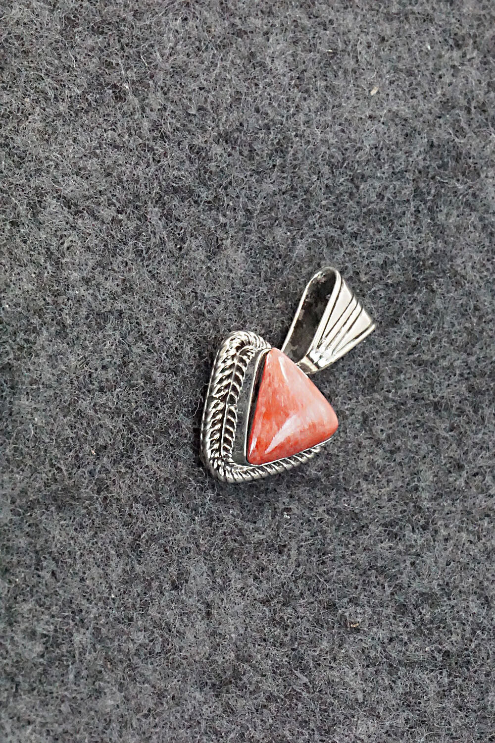 Spiny Oyster and Sterling Silver Pendant - Sadie Jim