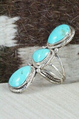 Turquoise and Sterling Silver Ring - Bucky Belin - Size 6
