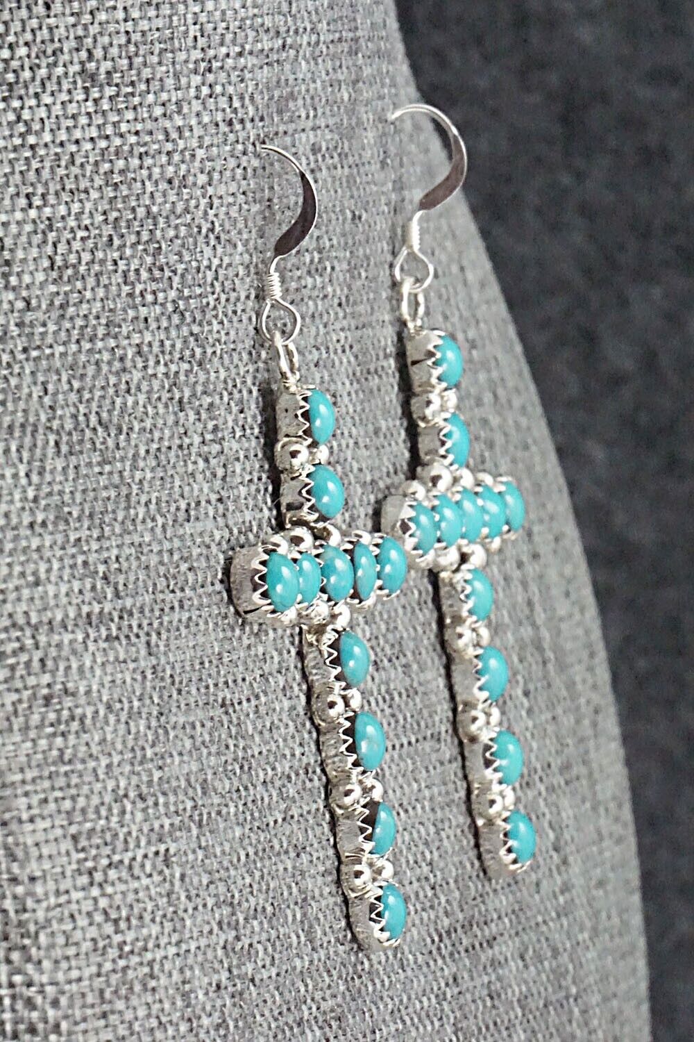Turquoise and Sterling Silver Earrings - Roberta Begay