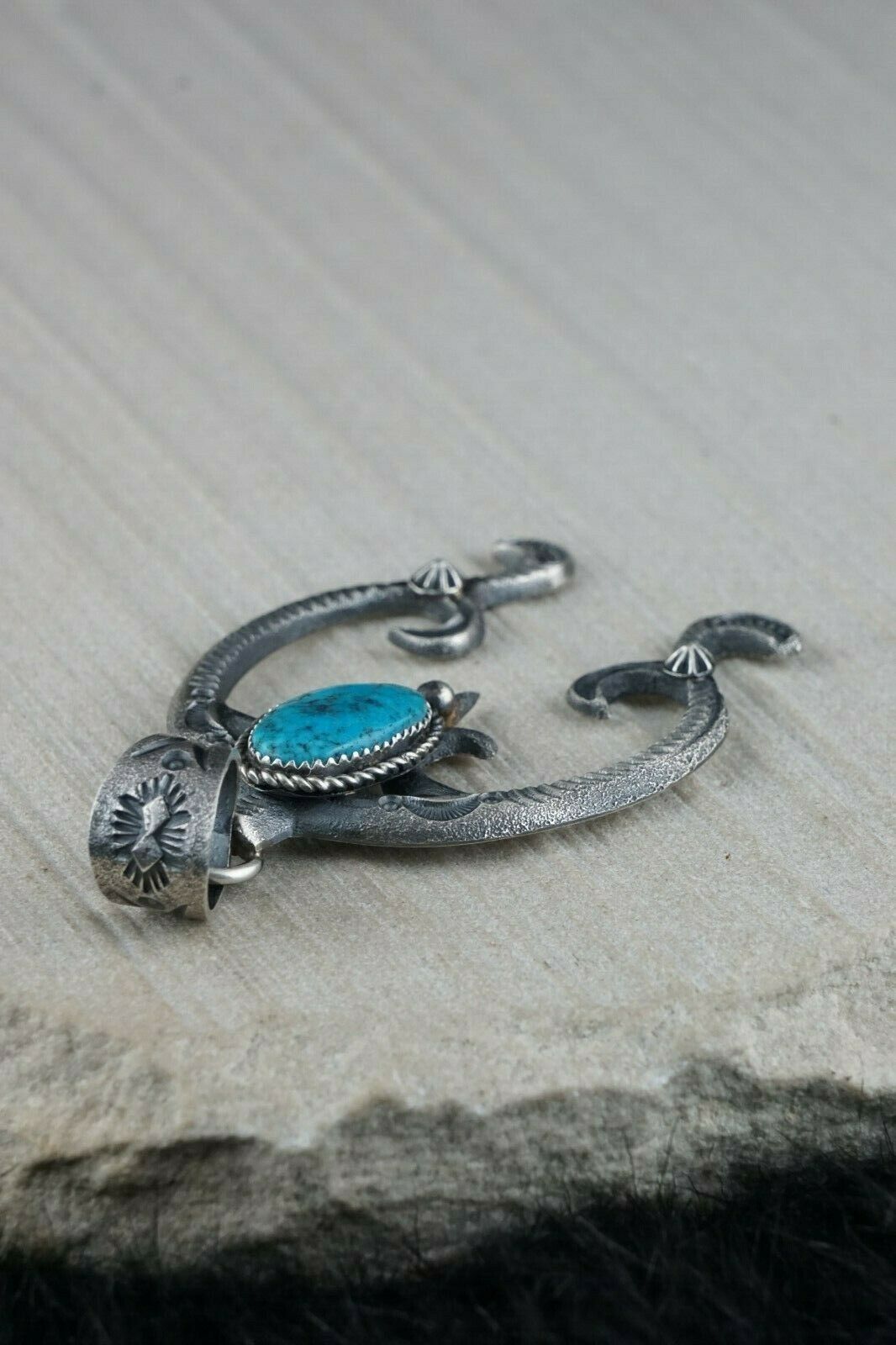 Navajo Turquoise and Sterling Silver Pendant - Eva & Linberg - High Lonesome Trading