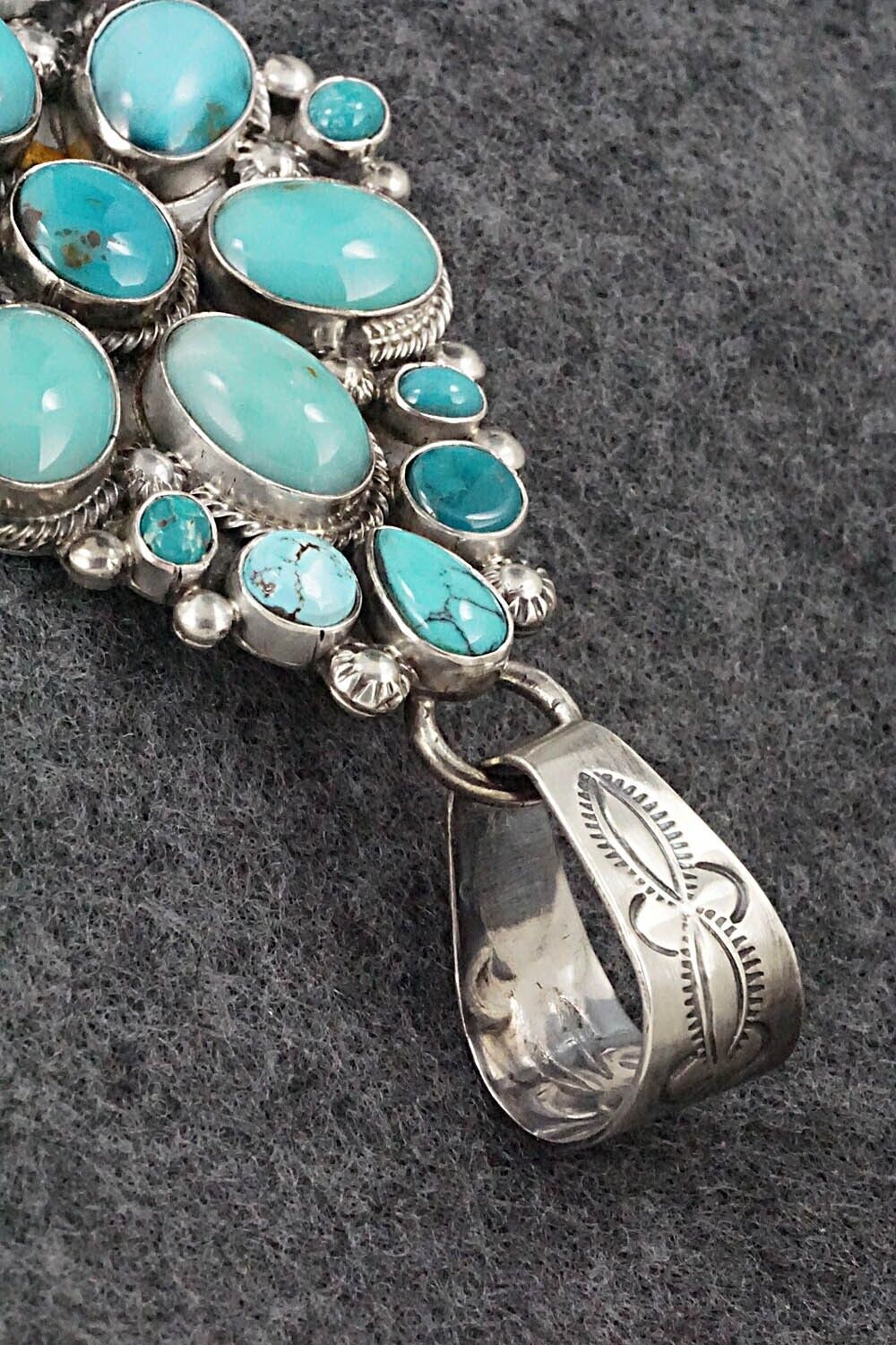 Turquoise and Sterling Silver Pendant - Annie Hoskie