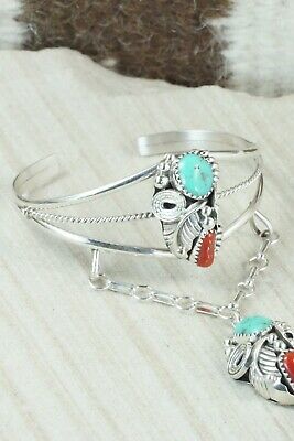 Turquoise & Coral Bracelet and Ring - Max Calladitto