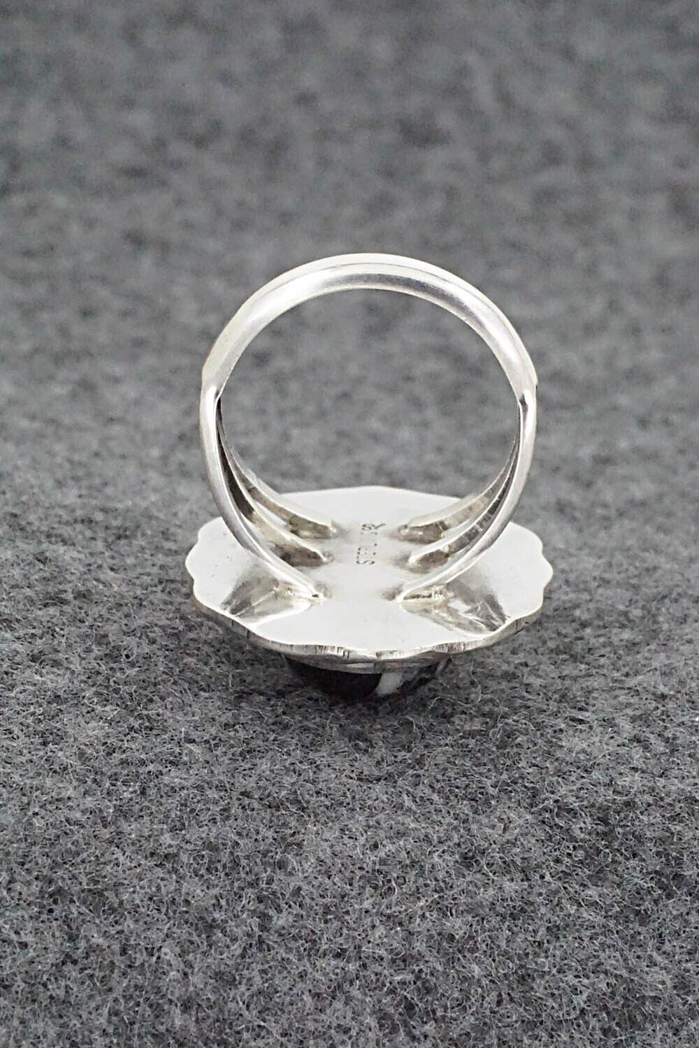 White Buffalo & Sterling Silver Ring - Samuel Yellowhair - Size 7