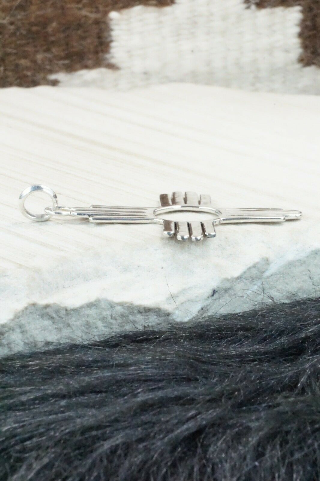 Sterling Silver Zia Pendant - Thomas Valencia