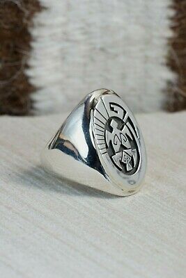 Navajo Sterling Silver Ring - Calvin Peterson - Size 10.75
