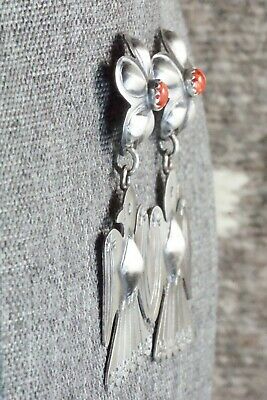 Spiny Oyster & Sterling Silver Earrings - Tim Yazzie