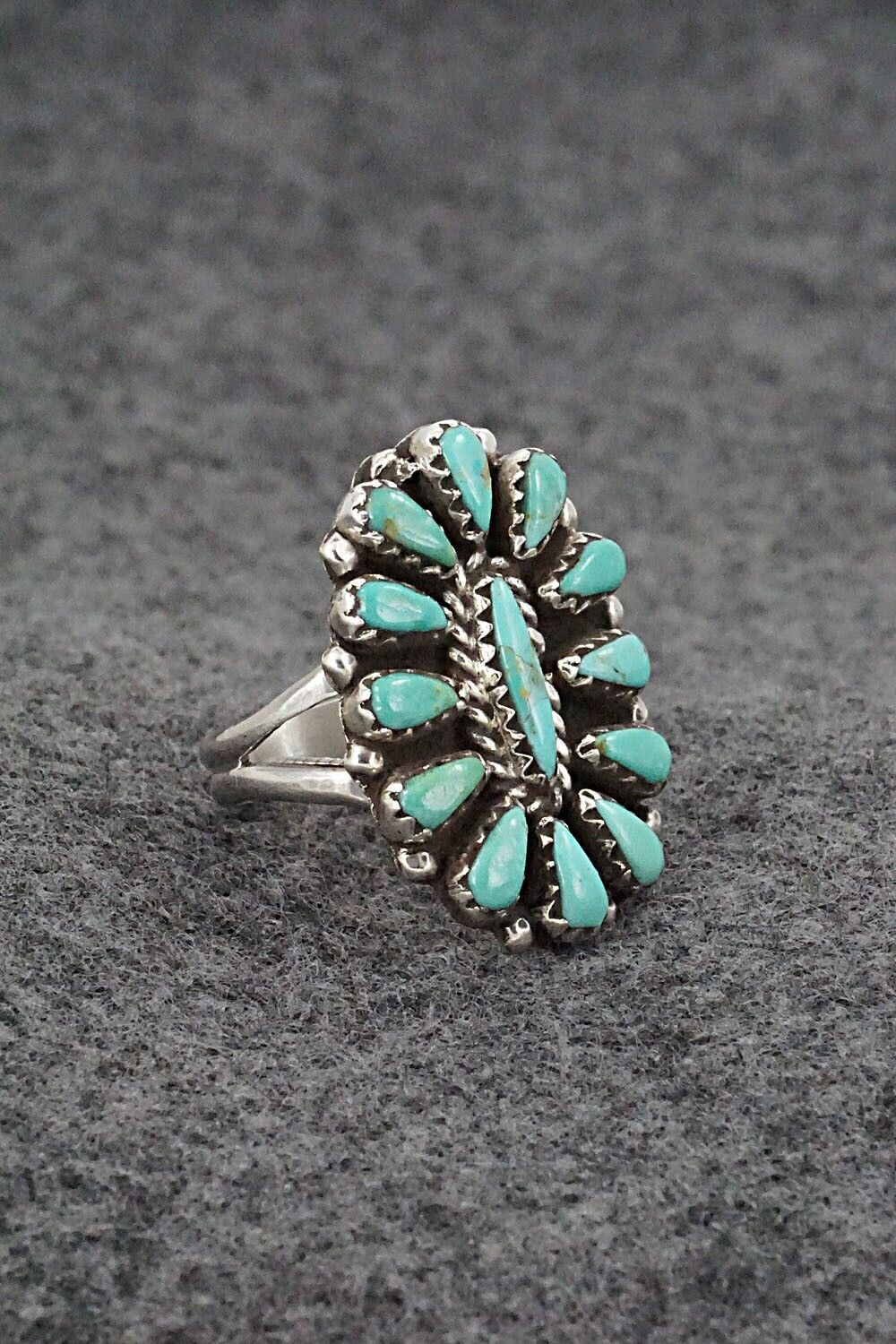 Turquoise & Sterling Silver Ring - George Gasper - Size 7