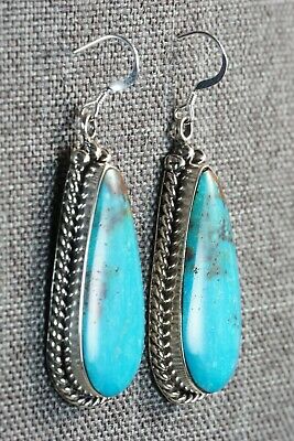 Turquoise and Sterling Silver Earrings - Brandon Belin