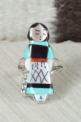 Corn Maiden & Sterling Silver Ring - Joyce Waseta - Size 9.5 - High Lonesome Trading