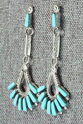 Turquoise & Sterling Silver Earrings - Carlene Hattie