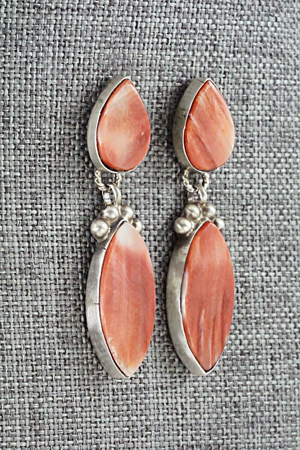 Spiny Oyster & Sterling Silver Earrings - Selina Warner
