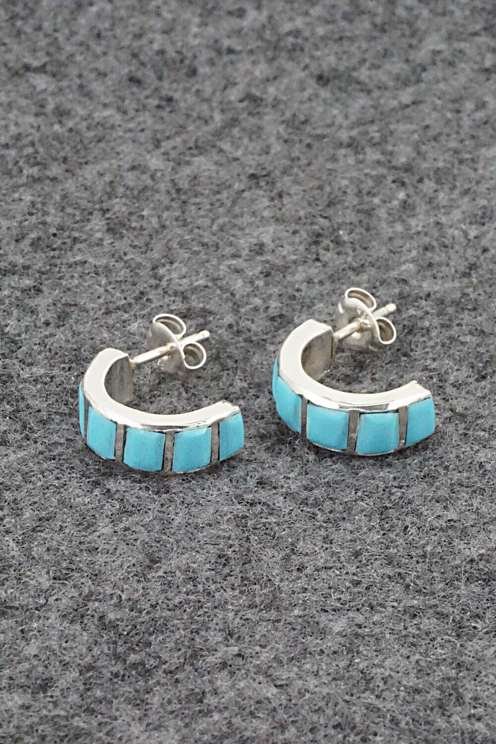 Turquoise & Sterling Silver Earrings - Glennetta Luna