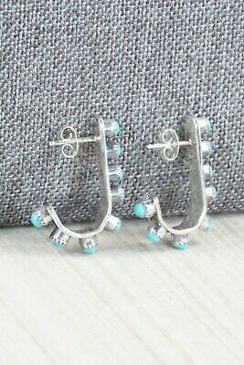 Turquoise & Sterling Silver Earrings - Rena Laate - High Lonesome Trading