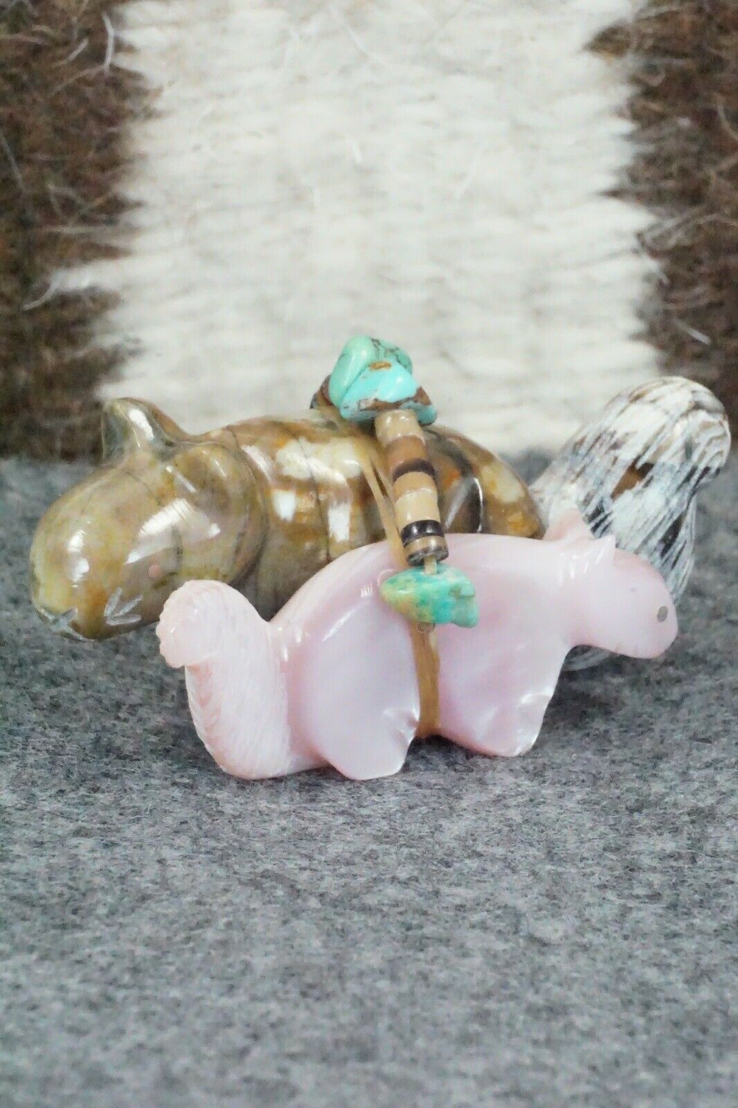 Squirrel Zuni Fetish Carving - Daisy Natewa - High Lonesome Trading