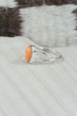 Spiny Oyster & Sterling Silver Ring - Robert Martinez - Size 7