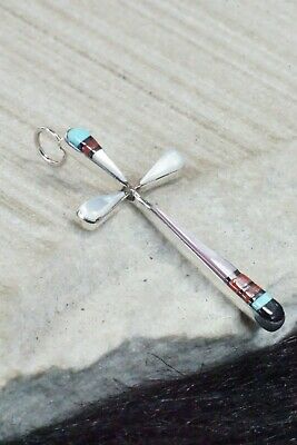 Multi Stone & Sterling Silver Pendant - Lynette Bowannie