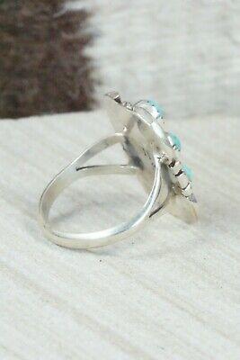 Turquoise and Sterling Silver Ring - Janice Johnson - Size 9 - High Lonesome Trading