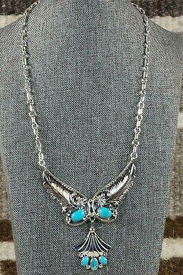 Navajo Turquoise & Sterling Silver Necklace - Henry Attakal - High Lonesome Trading