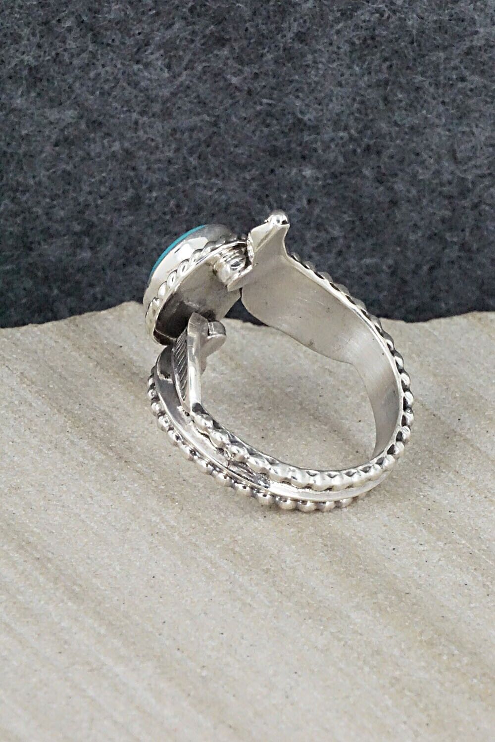 Turquoise & Sterling Silver Ring - Thomas Yazzie - Size 7.75