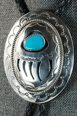 Turquoise & Sterling Silver Bolo Tie - Wilbert Muskett Sr.